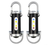 Lampe de poche USB C rechargeable/lampe de poche compacte pour le camping/lampe de signal stroboscopique d'urgence/accessoire de randonnée étanche/porte-clés LED pour la marche