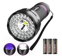 Lampe De Poche Uv 2 En 1 Lampe Torche, Everbrite, Lampe Lumiere Ultraviolette 395nm Et Lumiere Blanche 300lm, Lampe Ultraviolet Detecteur D'urine Seche Pour Animaux Chien/Chat, Avec 3 Piles Aa