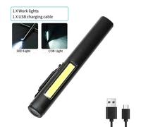 Lampe De Poche Uv Multifonctionnelle 4 En 1,365nm,Mini Stylo Rechargeable Par Usb,Lampe De Poche À Clip,Lumière Violette,Inspection D'argent,Lampe De Travail Cob - Type Style B