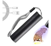 Lampe de poche UV rechargeable | 3 modes de lumière noire - lumières UV pour détection d'urine, taches d'animaux domestiques, camping durcissement des résines configurables. La combinaison de tailles