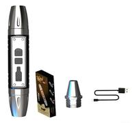 Lampe de poche UV rechargeable 365 nm et 395 nm, 4 modes, lumière d'inspection LED avec gradation en continu pour pierres précieuses, bijoux en jade, test antique, lampe torche en alliage d'aluminium