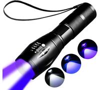 Lampe De Poche Uv Rechargeable Black Light,Lumières Suivi Du Sang Pour La Chasse,Lampe De Poche Led 3 En 1 Uv Noir,Bleu Et Blanc,3 Modes.