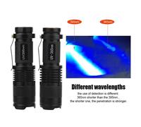 Lampe de poche UV SURENHAP - Ultra LED - Inspection à lumière noire - Torche 365nm - Alliage d'aluminium