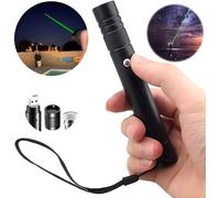 Lampe de poche verte rechargeable réglable, adaptée pour les instructions de discours, l'observation des étoiles, la chasse, le camping, la randonnée, l'interaction des animaux de compagnie (vert)