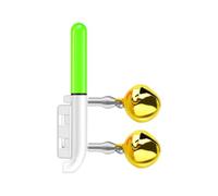 Lampe de pointe de canne à pêche avec alarme LED pour la pêche de nuit, bâton lumineux à clipser pour pointes de perche, lumière intelligente pour truite, poisson-chat, alerte de grève, lumière de