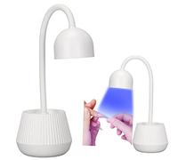 Lampe de Polymérisation pour Vernis à Ongles LED 24 W, 365 Nm 405 Nm 360 ° Col de Cygne Rotatif USB Plug-in Sèche-gel pour Ongles Blanc UV pour Ongles
