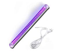 Lampe de polymérisation UV, Lampe à polymérisation UV LED Double rangée T8 395nm, lampe sans ombre, colle, Solidification, lumière ultraviolette, spectacle d'art, noire for Club(395nm)