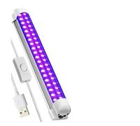 Lampe de polymérisation UV, Tube LED UV lumineux, lampe ultraviolette for KTV, effet fluorescent d'Halloween, ambiance nocturne for scène, accessoire DJ, T8 10W USB(UV-Lights- T8-1pack)