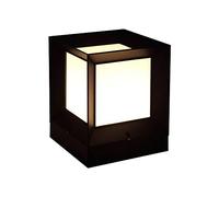 Lampe de porte de cour extérieure étanche à la mode en aluminium acrylique E27 Stigma Lampadaire Villa Cour Applique murale simple pilier lumineux Post Porche Patio Lampe de table de rue Intérieur un
