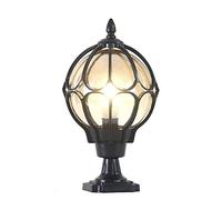 Lampe de Porte de Cour Vintage, Lampe de Pilier de Porte de Villa sphérique Super Brillante E27, éclairage décoratif, économie d'énergie, éclairage Mural extérieur étanche, Colonne, Phare, Lampe