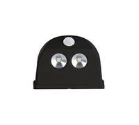 Lampe de porte à LED - LUMINEA - Noir - 50 lm - Détecteur de mouvement - Autonome