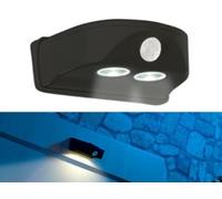 Lampe de porte sans fil à LED avec détecteur de mouvement - Noir Luminea