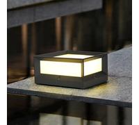 Lampe De Poteau LED Extérieure avec Abat-Jour en Acrylique Ip65 Piliers en Aluminium étanches Éclairage Extérieur Paysage en Aluminium Cour Lampadaires, 22 * 10cm