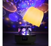 Lampe de Projection avec haut-parleur Compatible Bluetooth K5, réveil, veilleuse LED pour bureau, décor de chambre à coucher, lecteur de musique