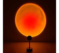 Lampe de projection coucher de soleil, veilleuse projecteur lampe LED, rotation à 180 degrés lumière LED visuelle romantique, réseau lumière rouge avec USB moderne support de sol veilleuse salon