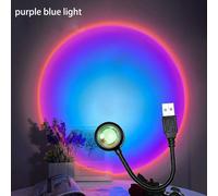Lampe de Projection de coucher de soleil USB,ambiance arc-en-ciel,veilleuse pour photographie,Selfie,café,décoration murale en direct - Type Rainbow-1pcs 28CM