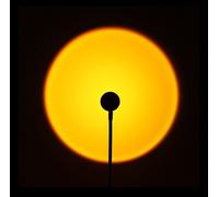 Lampe de Projection de coucher de soleil USB,ambiance arc-en-ciel,veilleuse pour photographie,Selfie,café,décoration murale en direct - Type Sunset Yellow-1pcs 18CM
