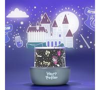 Lampe de Projection Harry Potter - Officiellement Licenciée, Veilleuse & Décor Murs & Plafond avec Scènes Interchangeables, Quidditch, Alimentée par USB ou Piles