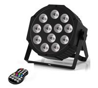 Lampe de projection, Lot De 2 Projecteurs LED Par 18 W 4 En 1/6 En 1, 12 LED Plates, Contrôle Du Son, For DJ, Discothèque, Fête, Bar ,pour une soirée dansante d'Halloween ou d'anniver(12pcs 4 in 1)