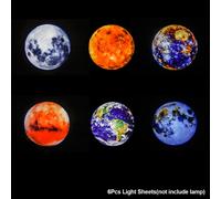 lampe de Projection lune,projecteur de fond,veilleuse,accessoires photos,applique murale,décoration de fête d'anniversaire,décor de chambre à coucher - Type 6Pcs Light Sheets 01