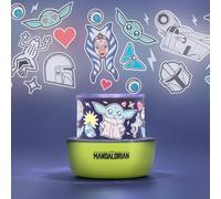 Lampe de Projection Mandalorian - Officiellement Licenciée Star Wars, Veilleuse & Décor Murs & Plafond avec Scènes Interchangeables, Cadeau pour Garçons Grogu The Child