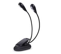 Lampe de Pupitre à Clipser, Lampe de Musicien LED, Lampe de Piano Rechargeable Super Lumineuse avec Col Réglable, Lampe de Livre à Double Tête pour Piano, Lecture, Couture (8
