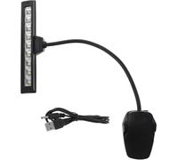 Lampe de pupitre LED réglable avec Pince, Lampe de Piano Flexible pour pupitres d'orchestre et Lecture, avec câble d'alimentation, Piles Non incluses, Noir