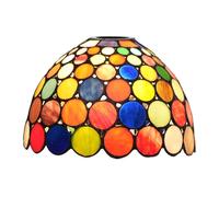 Lampe de rechange colorée en verre teinté de 20,3 cm - Plafonnier fait à la main pour lampes de sol et de mur, design rond unique pour décoration d'intérieur