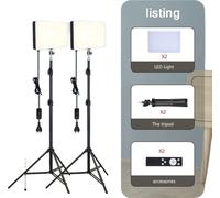 Lampe de remplissage à LED, fonction bicolore, hauteur du statif réglable, statif 2 SET 160CM