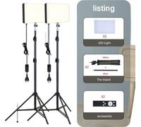 Lampe de remplissage à LED, fonction bicolore, hauteur du statif réglable, statif 2 SET 200CM