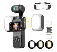 Lampe de remplissage LED magnétique pour DJI pour OSMO Pocket 4/3, lampe auxiliaire rechargeable avec température de couleur 3000 K-6500 K, 10 niveaux de gradation, CRI95, autonomie de la batterie 800