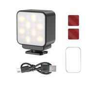 Lampe de remplissage professionnelle avec cordon de charge pour poche 3 fonctions support griffe et luminosité réglable Luminosité réglable