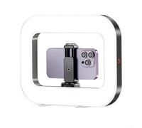 Lampe de remplissage rechargeable bicolore réglable conçue pour smartphones et iPhones, lampe carrée sans fil offrant un éclairage uniforme pour les selfies de vlogging et la photographie mobile en