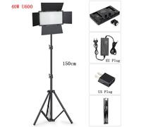Lampe de remplissage vidéo de studio photo LED avec trépied,panneau lumineux,éclairage de photographie,diffusion en direct,YouTube,TikTok Volg,3200-5600K - Type U600 Kit 3