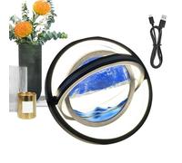 Lampe de sable de paysage, lampe d'art de sable en mouvement | Veilleuse d’art de sable,Veilleuse d'art de sable rotative à 360 degrés, lampe de chevet créative d'art de sable pour le bureau à domi