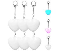 Lampe de sac à main en forme de cœur, lampe à détection tactile, lumières LED rechargeables, pour sacs à main et sacs à main (3 couleurs, 6 pièces de chaque couleur)