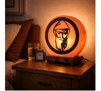 Lampe de Saint Charbel en sel de l'Himalaya ronde de 15cm