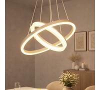 Lampe De Salle À Manger Pendante Réglable En Hauteur Sable Blanc Clair LED
