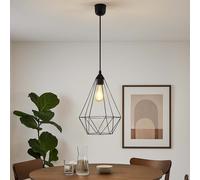 Suspension lampe suspendue lampe de salon tresse lampe de salle à manger noire H 120 cm
