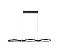 Lampe de salle à manger suspension lampe LED anneaux design lampe noire L 97,4 cm