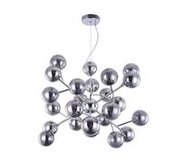 Lampe de salle à manger suspension plafonnier suspension chrome fumé D 65 cm