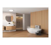 Lampe de salle de bain plafonnier dimmable LED 3 niveaux lumière de salon blanc rond