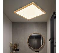 Plafonnier lampe de salle de bain plafonnier LED IP44 3 niveaux de lumière laiton 29x29