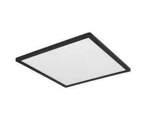 Lampe de salle de bain Plafonnier LED Plafonnier Panneau LED IP44, dimmable 3 niveaux via interrupteur mural, rétro-éclairage, noir, 24W 2300Lm blanc chaud, LxH 42x2,5 cm