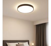 Lampe de Salon Couloir Plafonnier Cuisine LED Anthracite Opale Rond D 48 CM