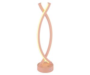 Lampe de salon lampe de table lampe de table couleur pêche LED variateur tactile H 41 cm