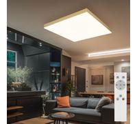 Lampe de Salon Plafonnier Dimmable LED Blanc Télécommande L 45 CM