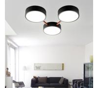 Lampe De Salon Plafonnier Lampe De Chambre LED 3 Niveaux Dimmable Aspect Bois