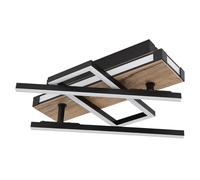 Lampe de salon plafonnier plafonnier LED aspect bois rotatif-pivotant L 68 cm