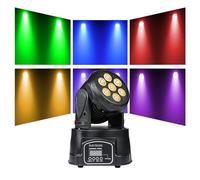 Lampe de scène à LED Moving Head 7 * 12W RGBW - Contrôleur de musique - Contrôleur Dj 512 Dmx - Lumière pour bar, club, fête, discothèque - Éclairage LED pour scène